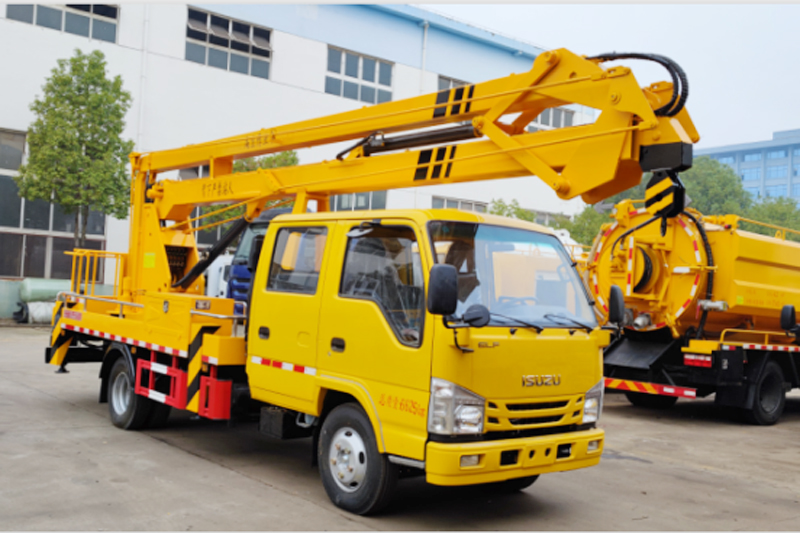 國六慶鈴18米高空作業車（黃牌，折疊臂）
